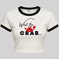 What the CRAB Embroidered Crop Top for Women