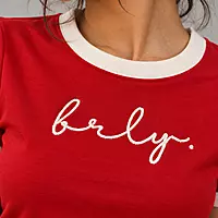 Cursive BRLY. Embroidered Crop Top for Women