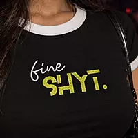 fine SHYT Embroidered Crop Top for Women