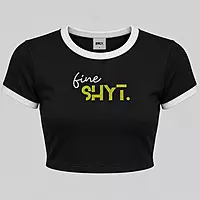 fine SHYT Embroidered Crop Top for Women