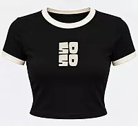 SO SO Embroidered Crop Top for Women