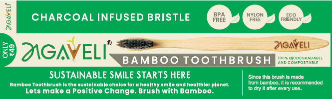 BAMBOO TOOTH BRUSH - Charcoal Infused Bristles