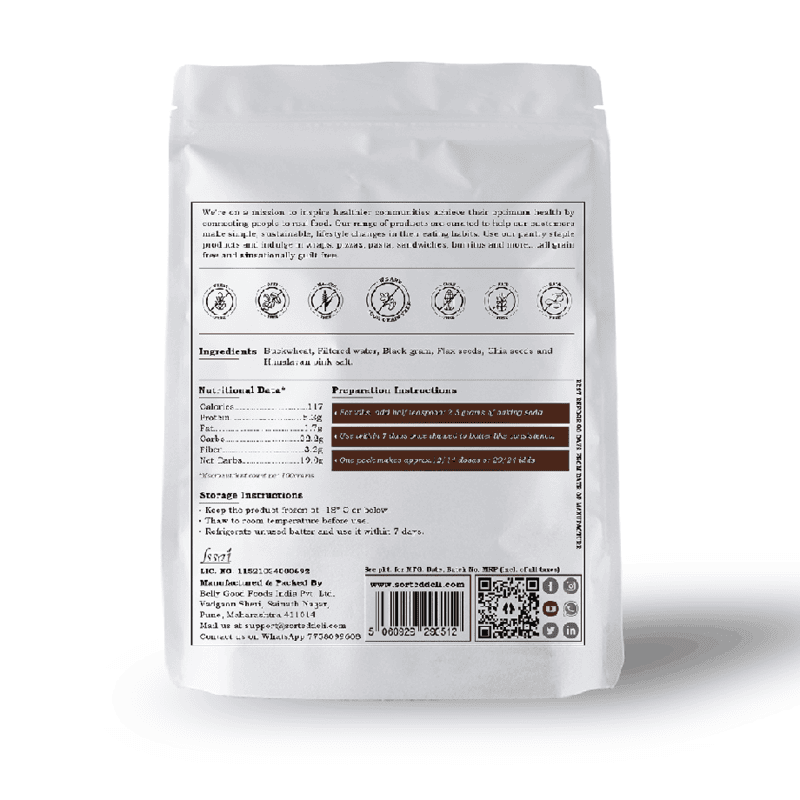 Organic Buckwheat Dosa & Idli Batter 1 Kg | 19 Gms Net Carbs