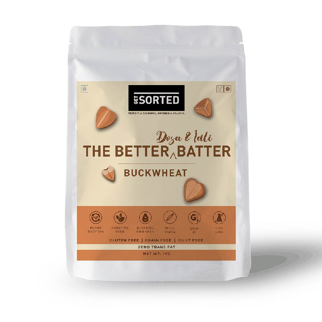 Organic Buckwheat Dosa & Idli Batter 1 Kg | 19 Gms Net Carbs