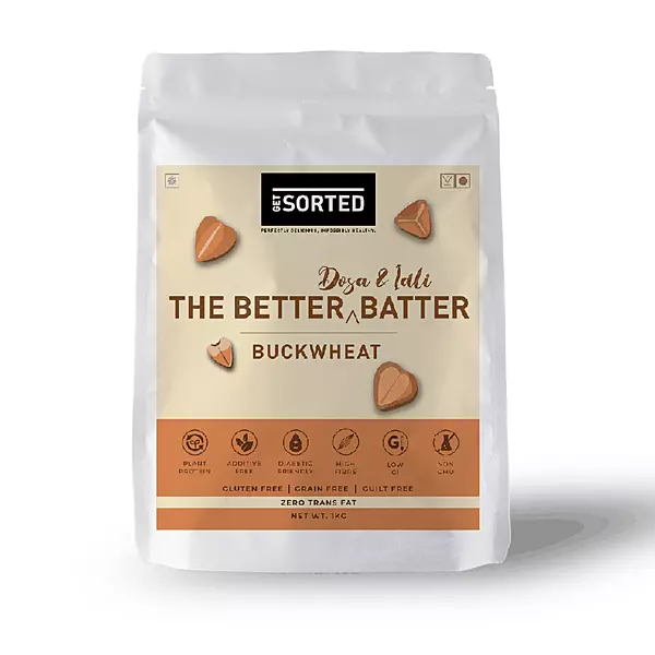 Organic Buckwheat Dosa & Idli Batter 1 Kg | 19 Gms Net Carbs