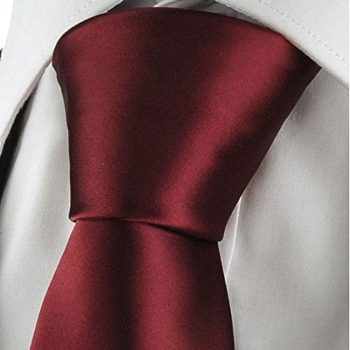 Burgundy Solid Silk Necktie