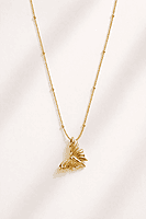 Gold 3D Butterfly Pendant Necklace