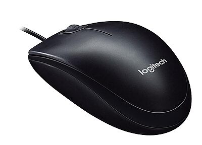 Logitech M90 / 1000 DPI Optical Tracking, Ambidextrous Wired Optical Mouse  (USB, Black)