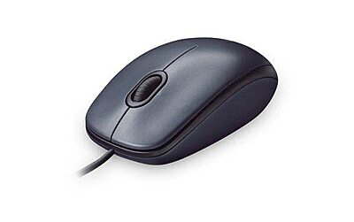 Logitech M90 / 1000 DPI Optical Tracking, Ambidextrous Wired Optical Mouse  (USB, Black)