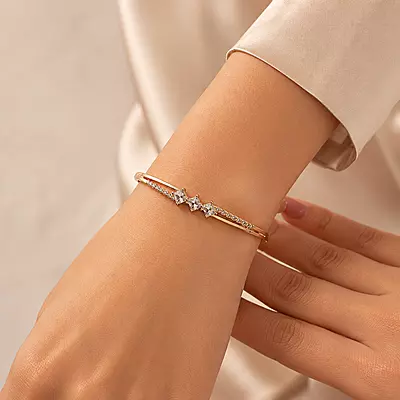 Aurelia Triple-Crystal Rose Gold-Tone Bracelet