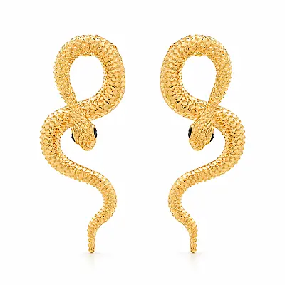 Serpentina Dorée Gold Snake Drop Earrings EXCLUSIVE
