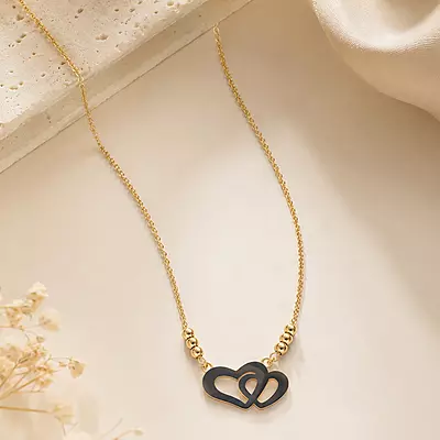 Amora Interlocking Hearts Pendant Necklace