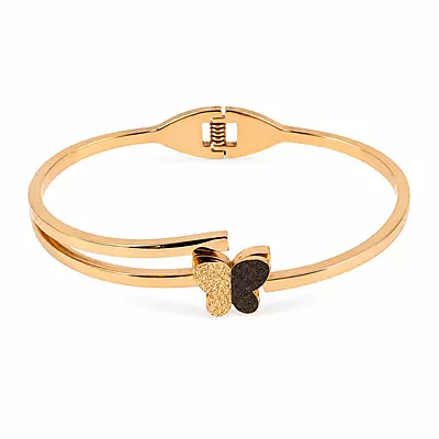 Noira Dual-Tone Butterfly Gold-Tone Bracelet