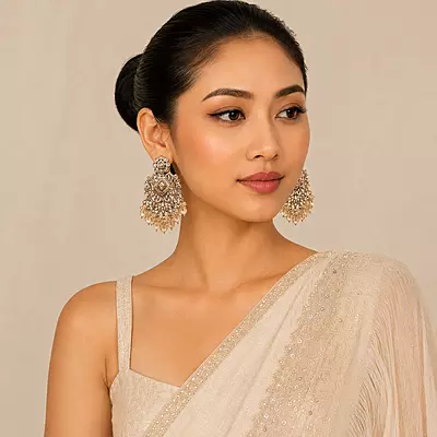 Aurelia Champagne Crystal Chandelier Earrings