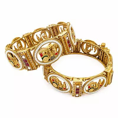 Rajwada Pearl Frame Story Bracelet