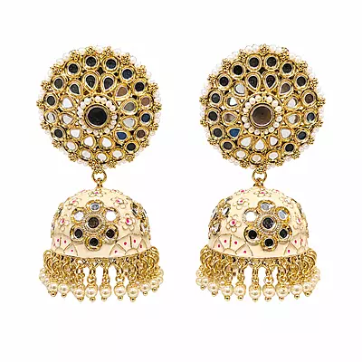 Blush Royale Cream Crystal Chandelier Earrings