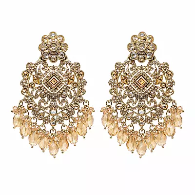 Aurelia Champagne Crystal Chandelier Earrings