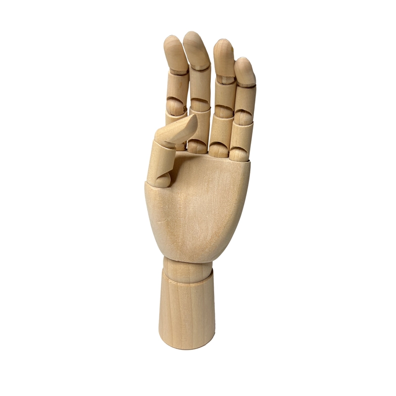 Small Wooden Left Hand Manikin 18cm (7"")