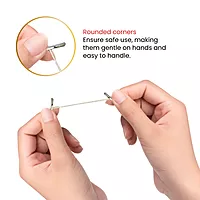 Pack of 100 Elastic White 76mm Metal End Treasury Tags