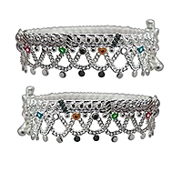 Sliver Chain Type Anklet/Light Weight Payal/Chain Kolusu For Women
