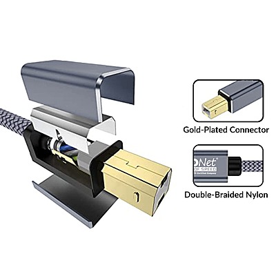Type C to USB B Printer Cable 1.8mtr High Speed Printer Cable for Printers Scanners and Other Divices