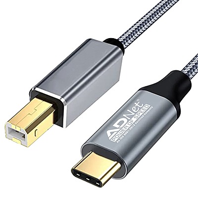 Type C to USB B Printer Cable 1.8mtr High Speed Printer Cable for Printers Scanners and Other Divices