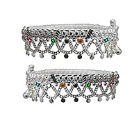 Sliver Chain Type Anklet/Light Weight Payal/Chain Kolusu For Women