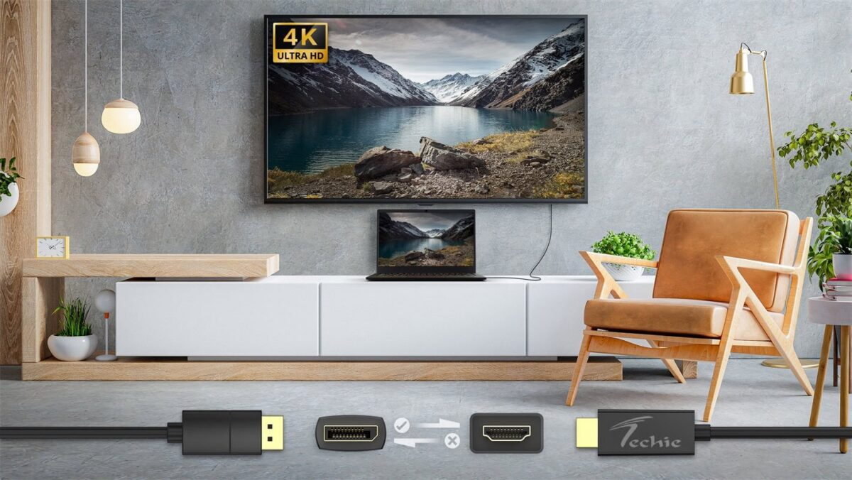 Techie DP to HDMI 4K Cable 1.8M (TCDH1)