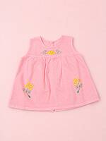 Nirai Cotton Embroidered Baby Frock - (0-6m) Pink Nirai Cotton Embroidered Baby Frock - (0-6m) Pink