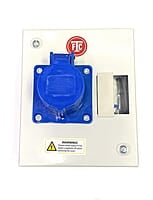 3 Pin, 16A, Industrial Plug & Socket steel sheet enclosures(without MCB) with plug and socket