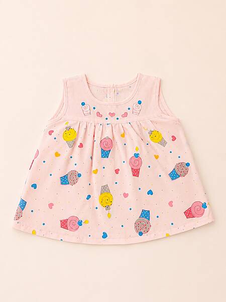 Mithai Cotton Embroidered Baby Frock - (0-6m) Pink Mithai Cotton Embroidered Baby Frock - (0-6m) Pink