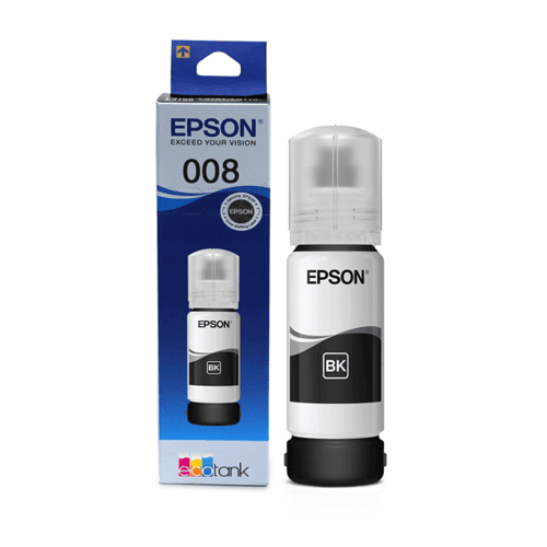 Epson 008 Black Ink Bottle 127ml – Original Inkjet Refill for L15150/L6460/L6580 Series