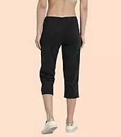 Enamor Mid Rise Capri length Drawstring Closure Lounge Capri for Women - Slim Fit, Soft and Breathable Stretch Cotton - E018