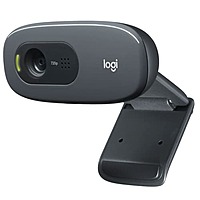 Logitech C270 HD Webcam – 720p Video Built-in Mic USB-A Plug & Play