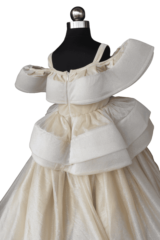 Ivory Moonlight Elegance Organza Dress