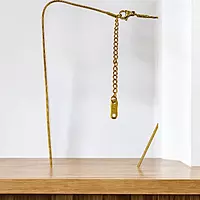 Anti-Tarnish Gold Snake Chain with Green Enamel Puffer Fish Pendant