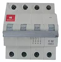 Havells 32A 4-Pole AC MCB β (C-Curve)
