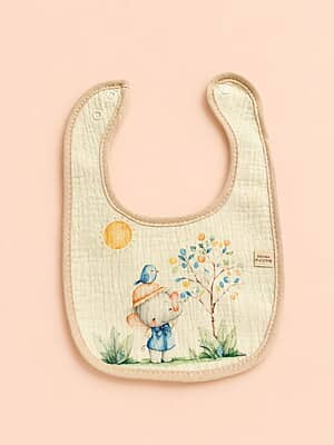 Muslin Cotton Baby Bibs - Pack of 2 - Assorted Designs