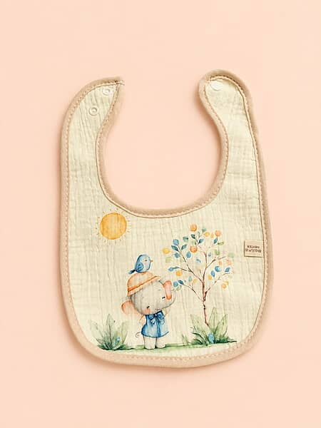 Muslin Cotton Baby Bibs - Pack of 2 - Assorted Designs Muslin Cotton Baby Bibs - Pack of 2 - Assorted Designs