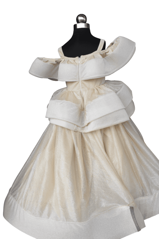 Ivory Moonlight Elegance Organza Dress