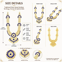 Traditional Deity Haram Necklace for Durga, Amman & Lakshmi Idols | Divine Temple Alankaram Jewelry