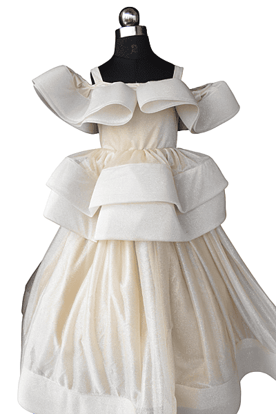 Ivory Moonlight Elegance Organza Dress