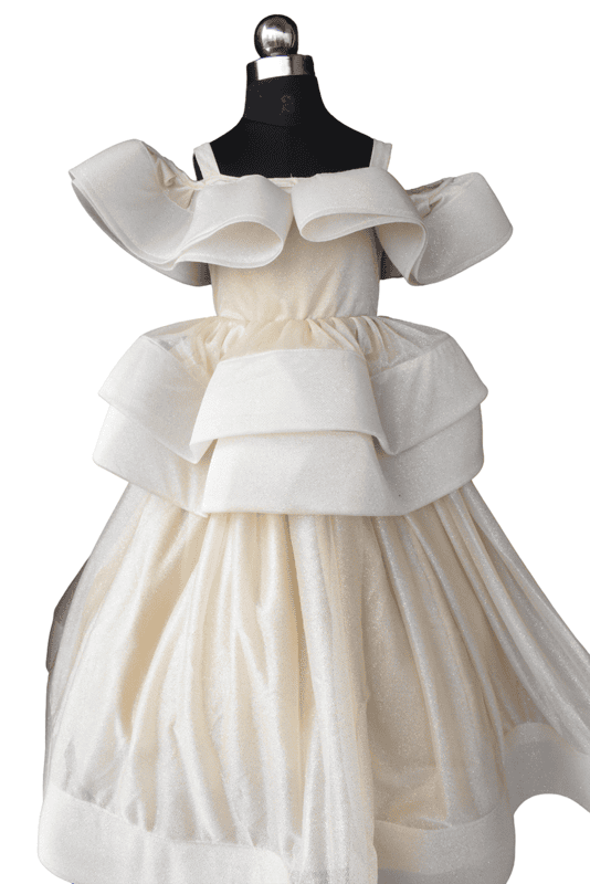 Ivory Moonlight Elegance Organza Dress