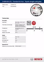BOSCH SS Cutting Disc.125x1mm(2608603171)