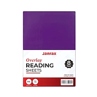 Pack of 8 A4 Plain Purple Dyslexia Overlay Reading Sheets â€“ PET Material, Rounded Corners
