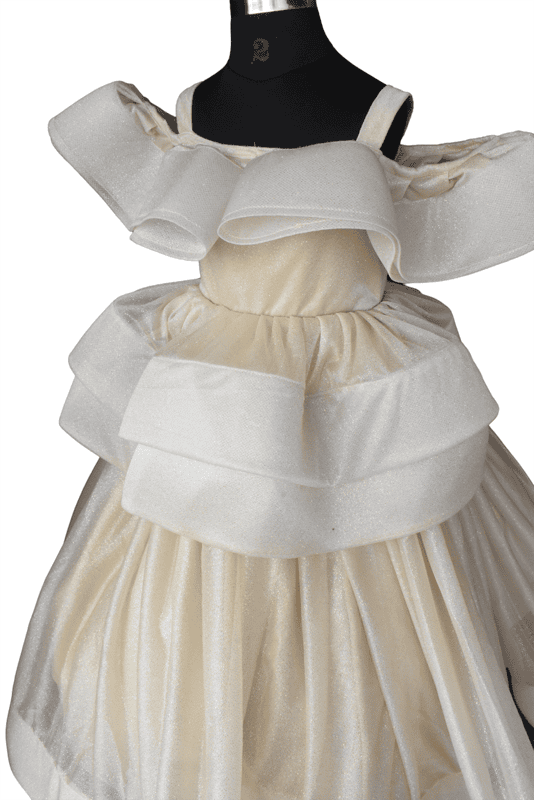 Ivory Moonlight Elegance Organza Dress