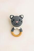 Coco the Koala Wooden Crochet Baby Rattle