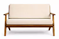 Winton Solidwood Upholstered Two Seater Bench