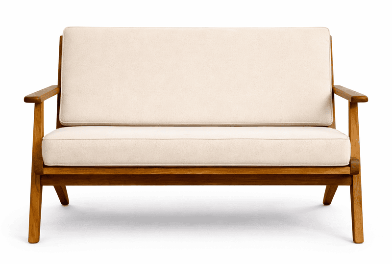 Winton Solidwood Upholstered Two Seater Bench