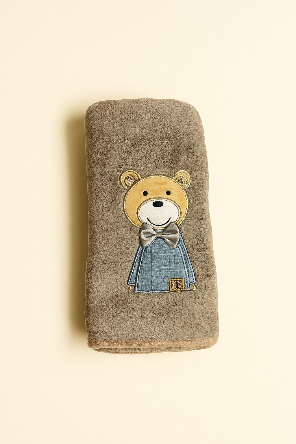 Premium Microfiber Baby Bath Towel (100×50 cm) – Snuggle Bear